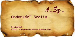 Anderkó Szelim névjegykártya